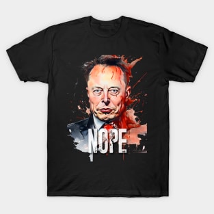 Elon Musk: Incompetence or Poor Leadership on a Dark Background T-Shirt